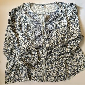 XL NWT Old Navy Peasant Blouse Floral
